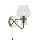 Aplica Keta Wall Light Satin Chrome Glass