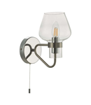 Aplica Keta Wall Light Satin Chrome Glass