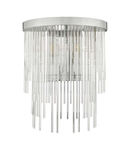 Aplica Isla 2 Light Wall Light Polished Chrome And Clear Glass