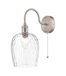 Aplica Hadano Wall Light Antique Chrome With Clear Dimpled Glass Shade