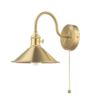 Aplica Hadano Wall Light Brass With Brass Shade