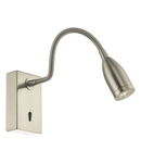 Aplica Tadley Wall Light Satin Nickel LED