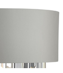 Aplica Halle 2 Light Wall Light Grey Shade & Crystal