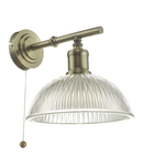 Aplica Dara Wall Light Antique Brass & Glass