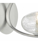 Aplica Leighton Wall Light Satin Chrome & Sugar Cane Glass