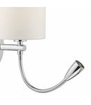 Aplica Feta Wall Light LED Polished Chrome Base Only