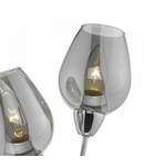 Aplica Eloise 2 Light Wall Light Polished Chrome & Glass