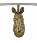 Aplica Abby Zebra Wall Light Gold with Natural Linen Shade