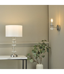 Aplica Oleana Wall Light Polished Chrome Crystal