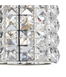 Aplica Agneta Wall Light Polished Chrome and Clear Faceted Crystal