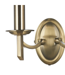 Aplica Ambassador Double Wall Bracket Antique Brass