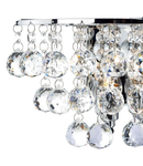 Aplica Pluto 2 Light Wall Light Polished Chrome Crystal