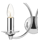 Aplica Medusa 2 Light Wall Light Crystal Polished Chrome