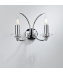 Aplica Medusa 2 Light Wall Light Crystal Polished Chrome