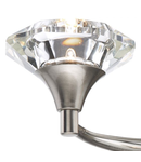 Aplica Luther 2 Light Wall Light Satin Chrome Crystal