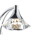 Aplica Luther Wall Light Polished Chrome Crystal