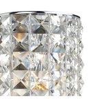 Aplica Matrix 2 Light Wall Bracket Polished Chrome and Clear Faceted Crystal