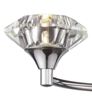 Aplica Luther 2 Light Wall Light Polished Chrome Crystal