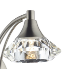 Aplica Luther Wall Light Satin Chrome Crystal