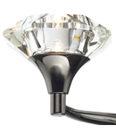 Aplica Luther 2 Light Wall Light Black Chrome Crystal