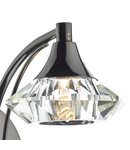 Aplica Luther Wall Light Black Chrome Crystal