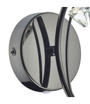 Aplica Luther Wall Light Black Chrome Crystal