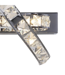 Aplica Eternity 3 Light Wall Bracket Clear Faceted Crystal and Polished Chrome