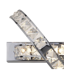 Aplica Eternity 3 Light Wall Bracket Clear Faceted Crystal and Polished Chrome