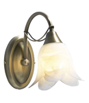 Aplica Doublet Wall Light Antique Brass Alabaster Glass