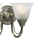 Aplica Boston 2 Light Wall Light Antique Brass Opaque Glass