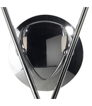 Aplica Bureau 2 Light Wall Light Polished Chrome Opal Glass