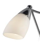 Aplica Bureau 2 Light Wall Light Polished Chrome Opal Glass