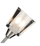 Aplica Austin 2 Light Wall Light Satin Chrome Glass