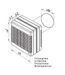 Ventilator fereastra diam 150mm timer, senzor umiditate