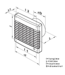 Ventilator diam 100mm timer, jaluzele automate