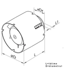 Ventilator tubulatura diam 150mm turbo