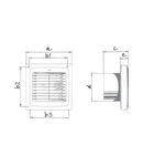 Blauberg Ventilator axial diam 125mm cu jaluzele automate, rulment