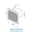 Ventilator diam 125mm timer, senzor umiditate, rulment