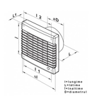 Ventilator diam 125mm timer, senzor umiditate