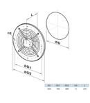 Ventilator axial de perete diam 630mm, 11900 mc/h OVK 4E 630