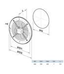 Ventilator axial de perete diam 260mm, 800 mc/h