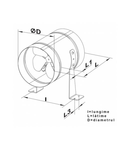 Ventilator axial metalic pt tubulatura fi 261mm,1070mc/h VKOM 250