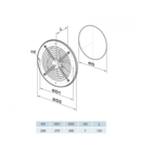 VENTS Ventilator axial de perete diam 200mm OVK1