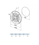 VENTS Ventilator axial de perete diam 250mm OVK1