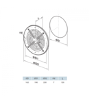 VENTS Ventilator axial de perete diam 150mm OVK1