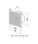 Ventilator axial de perete diam 150mm, 200 mc/h OV1R