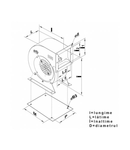 Ventilator centrifugal 148W, 515 mc/h, diam 140mm, latime rotor 60mm