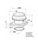 Ventilator de acoperis VOK1 315