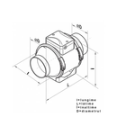 Ventilator axial de tubulatura diam 100mm, cu 2 viteze, 145/187mc/h, cu timer TT 100T