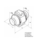 Ventilator axial de tubulatura diam 125mm, cu 2 viteze, cu timer